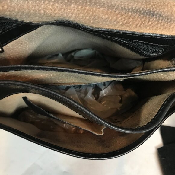 Cavalcanti Tan Leather Handmade Italian Shoulder Bag Interior Compartments 14X14 - Picture 11 of 16